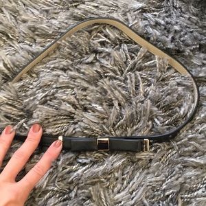 Black and Gold Bow Belt